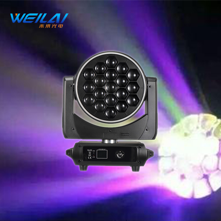 Wholesale price party lighting 19*40w RGBW led moving head focus wash dmx dj lighting for wedding show