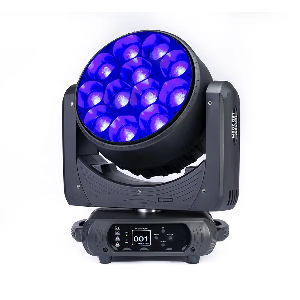 12x40W Big Bee Eye Full Color Point Control Focusing LED Zoom Sharpy Beam Moving Head Light