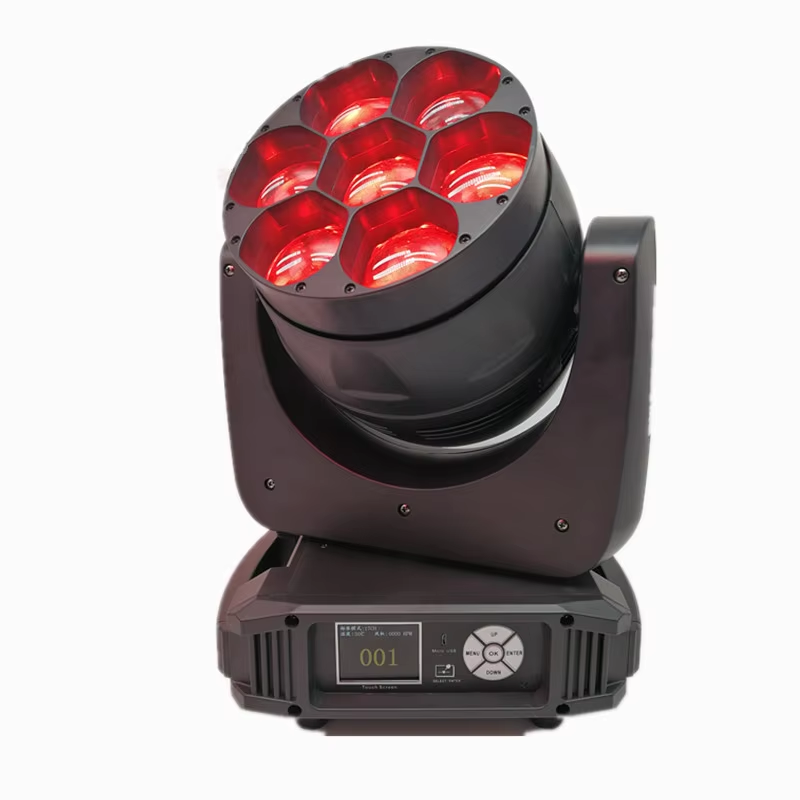 Kiwanda cha kuuza 7*40W LED Zoom Kusonga Kichwa Mwanga 4 Katika 1 RGBW Kusonga Kichwa Mwanga Kusonga Kichwa Hatua ya Kichwa Mwanga