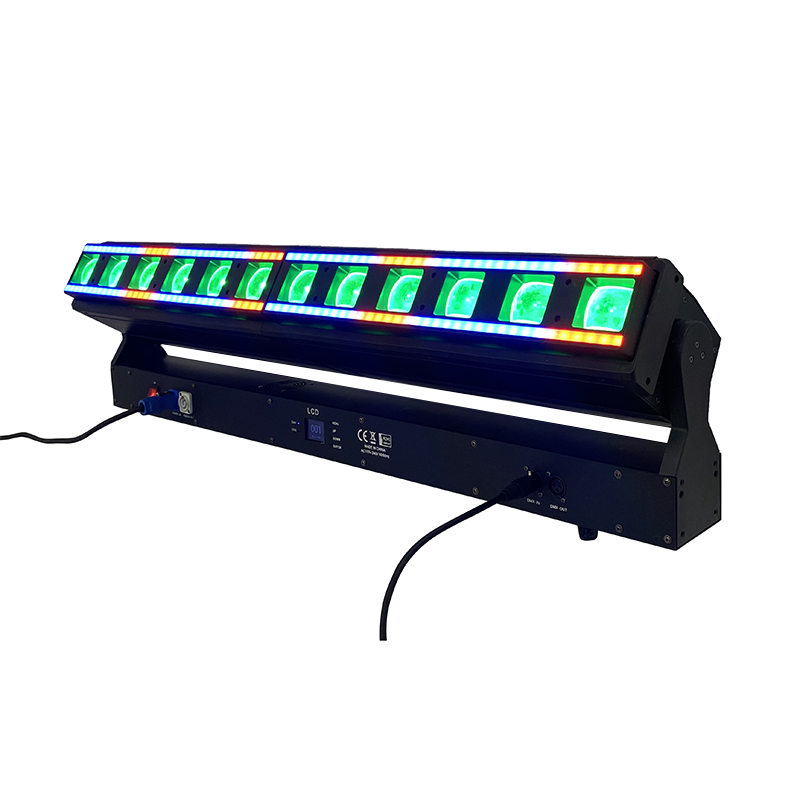 Stage Ligh Bar Party Concert 12x40W Led 4 In 1 RGBW Zoom Wash Moving Head Beam Matrix Disco Light With Point Control Outside Ring For Wedding Show 