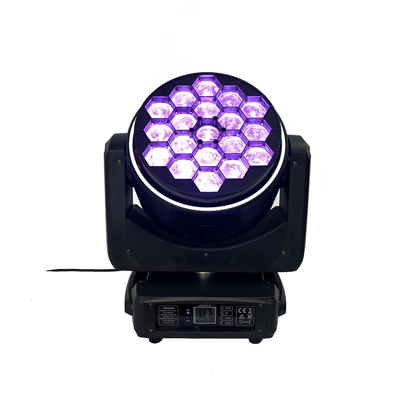 Disco DJ Projector19X40W RGBW K20 Led Big Bee Eye Zoom Moving Head Wash Light With Outside Ring Disco Club Bar Event