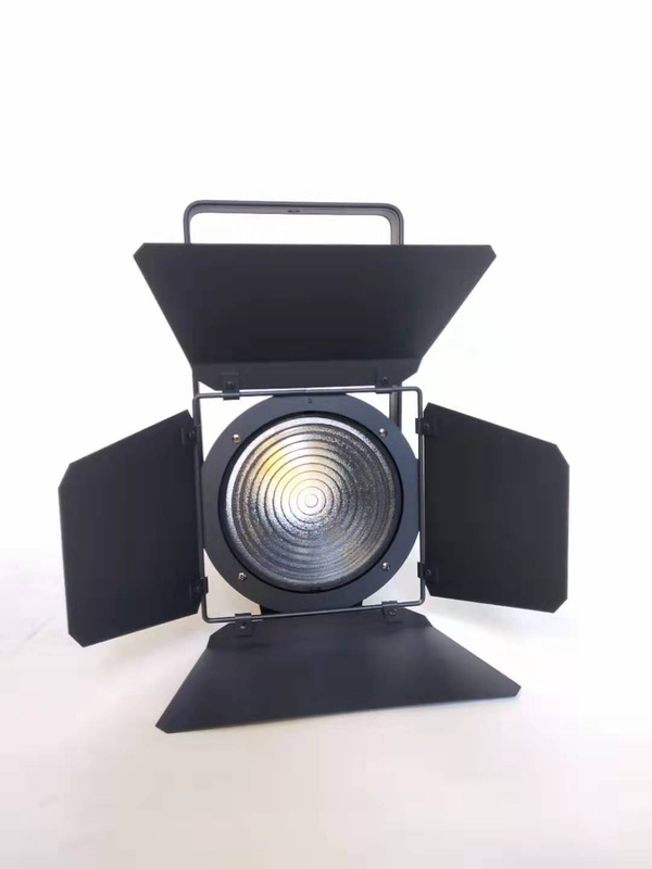 High pwer 200W LED spotlight cob wash dmx stage light warm white screw thread Fresnel light with barn door