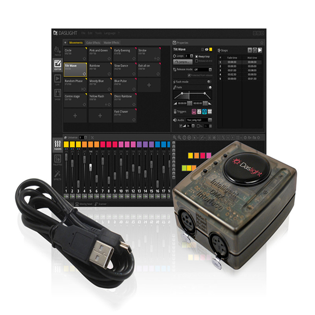 Intelligent DMA das light USB lighting console DVC4 stage lighting controller 1536 channel LED