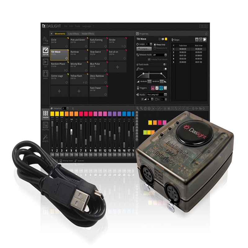 Intelligent DMA das light USB lighting console DVC4 stage lighting controller 1536 channel LED