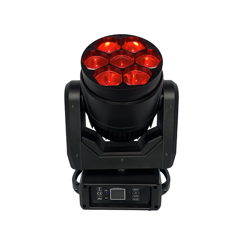 Professional Audio 7X40W LED Bee Eye Zoom Moving Head Light Point Control For Nightclub Disco Bar