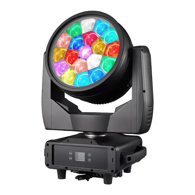 New high-power model 19 * 40W LED full-color adjustable focus bee eye light Outdoor stage lights Waterproof moving head light