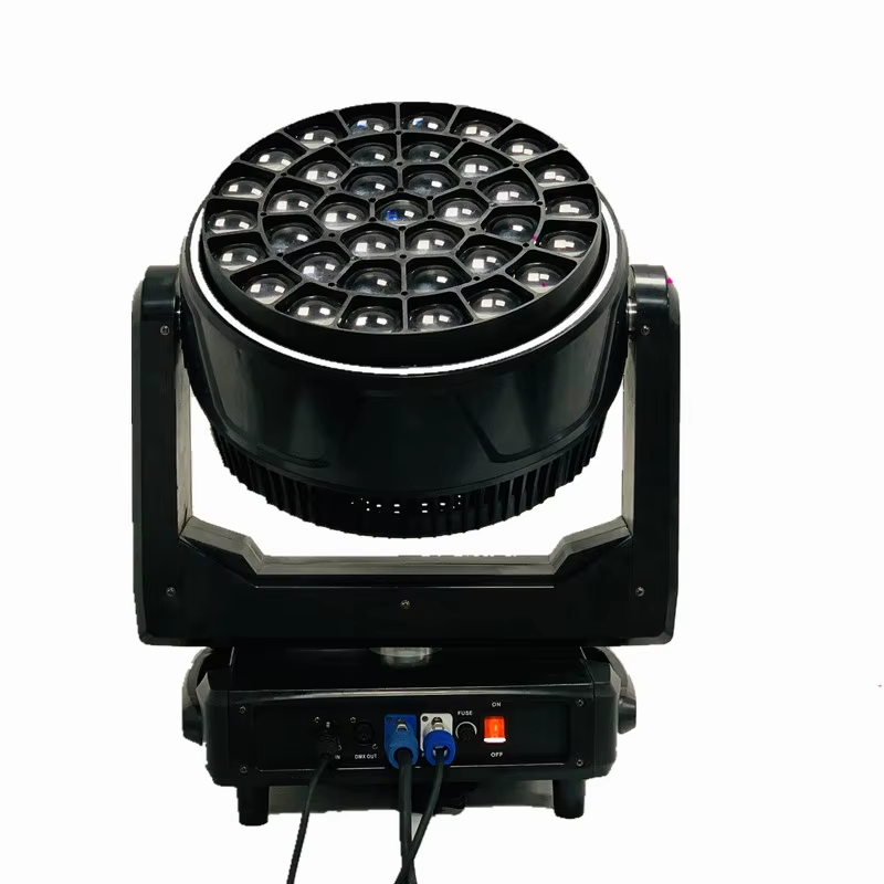 High Power 37x40w Led Bee Eye Moving Head Light with Ring Rgbw 4 in 1 Zoom Wash Dj Stage Lighting for Wedding Show Big Concert