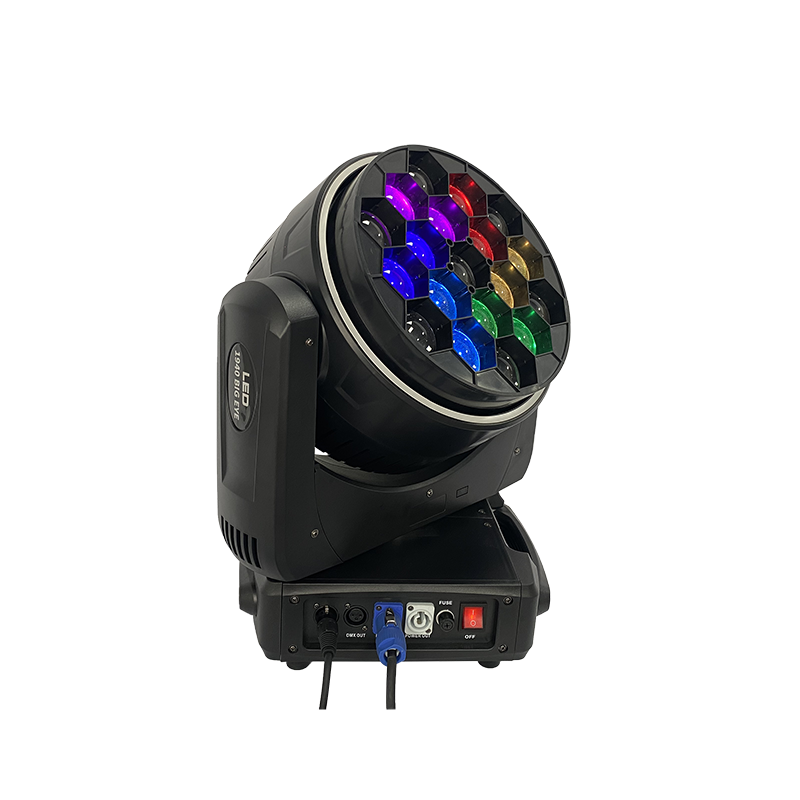 Disco DJ Projector19X40W RGBW K20 Led Big Bee Eye Zoom Moving Head Wash Light With Outside Ring Disco Club Bar Event