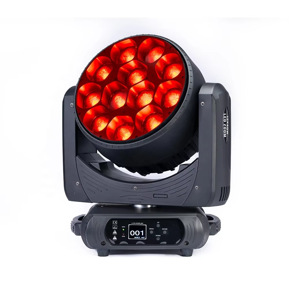 12x40W Big Bee Eye Full Color Point Control Focusing LED Zoom Sharpy Beam Moving Head Light