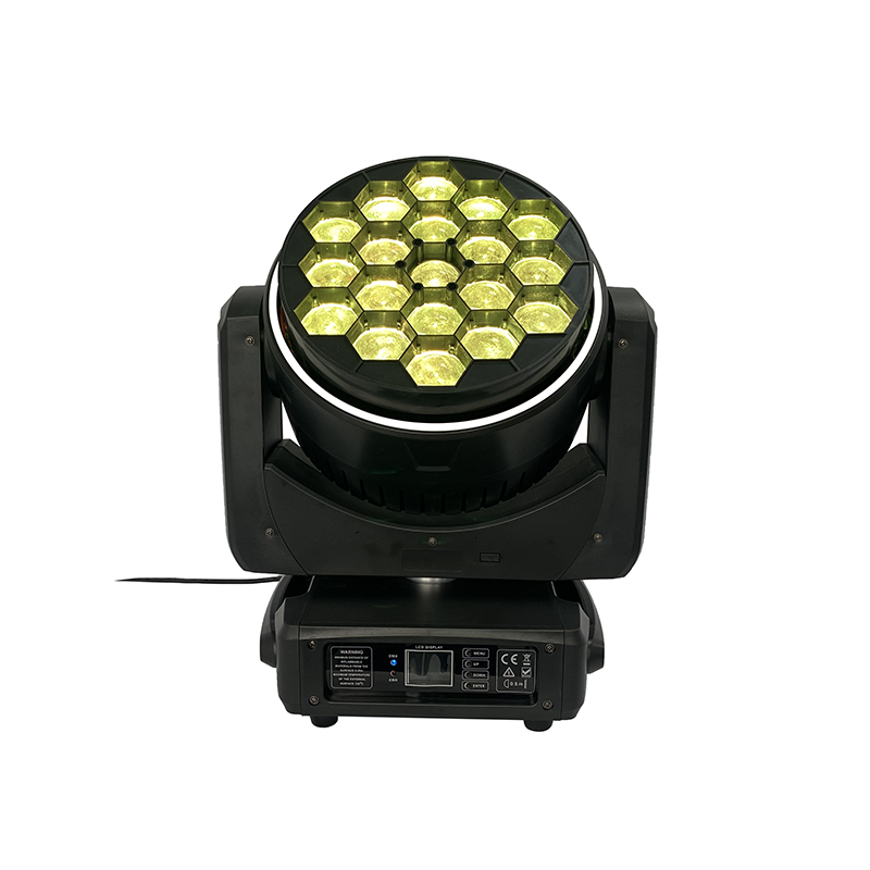 Disco DJ Projector19X40W RGBW K20 Led Big Bee Eye Zoom Moving Head Wash Light With Outside Ring Disco Club Bar Event