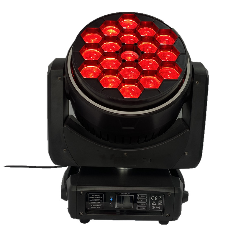 led rotaion lens 19*40W Big Bee Eye Zoom Moving Head Light Dmx Stage Lighting with outside ring dj lighting effect 